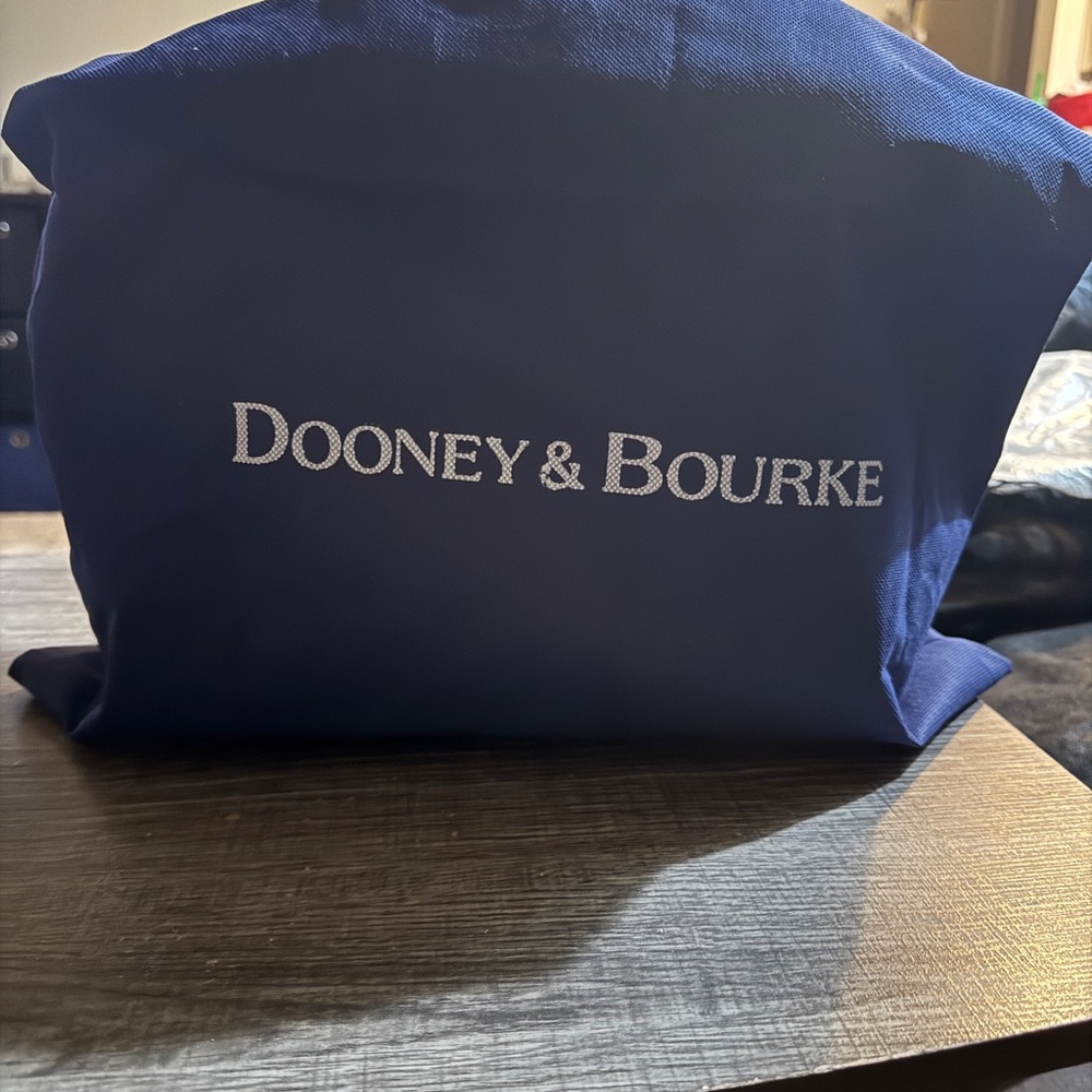 Dooney & Bourke Red and Brown Satchel with dust bag. - Picture 5 of 9